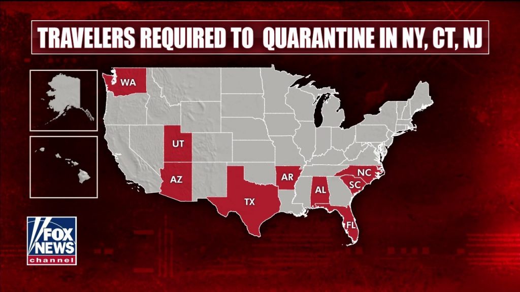 Nueva York, Nueva Jersey, Connecticut agregan 10 estados a la lista de restricción de cuarentena obligatoria