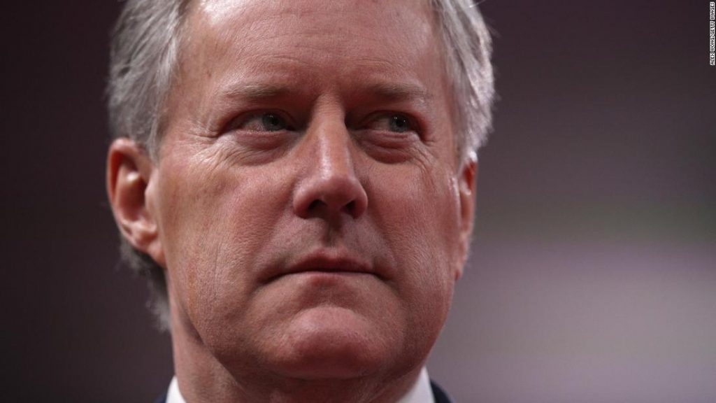 Mark Meadows, jefe de gabinete de la Casa Blanca, presenta una acción ejecutiva sobre el desempleo y los desalojos si el Congreso no puede llegar a un acuerdo